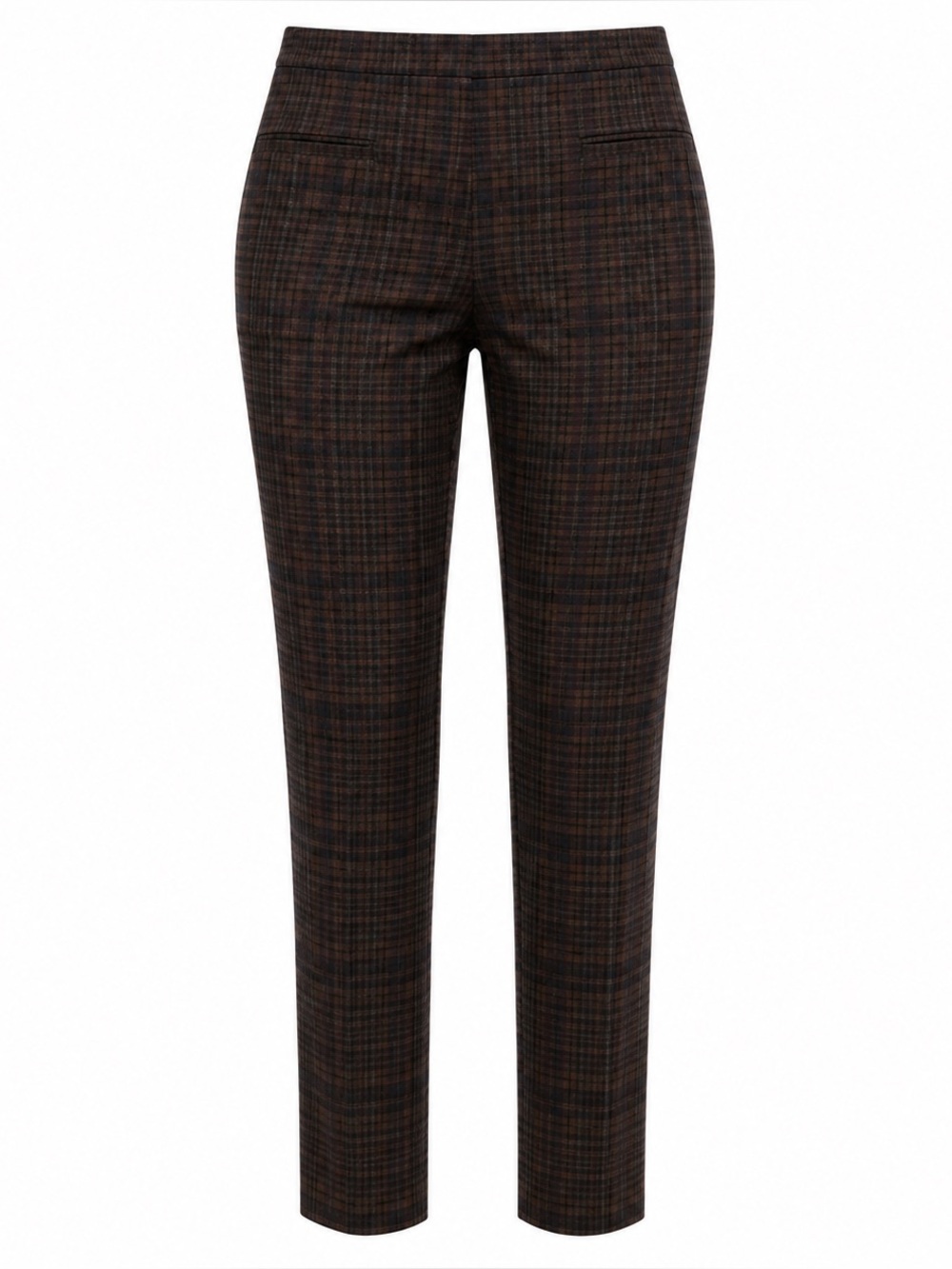 Sanctuary Brown Plaid Ankle Pants XS Stretch Preppy Workwear